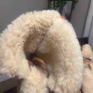 Warm Tan Winter Boots with Cream Fur Lining